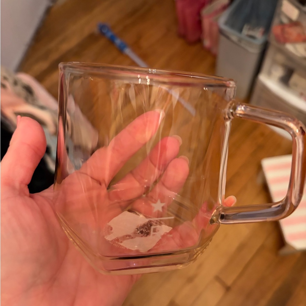 Starbucks reserve pink glass mug